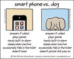smart phone vs&nbsp;dog