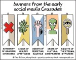 banners from the early social media&nbsp;crusades
